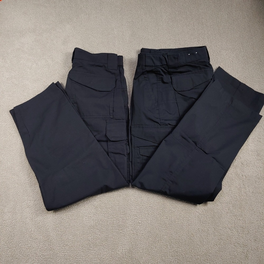 2 PAIRS - Tru-Spec Cargo Pants - Men 34x30 Black Ripstop Tactical 24-7 Series